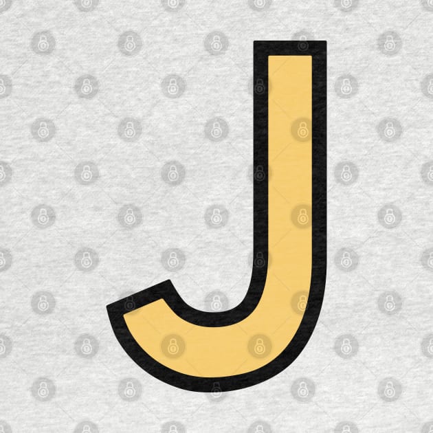 Funky Yellow Letter J by Thespot